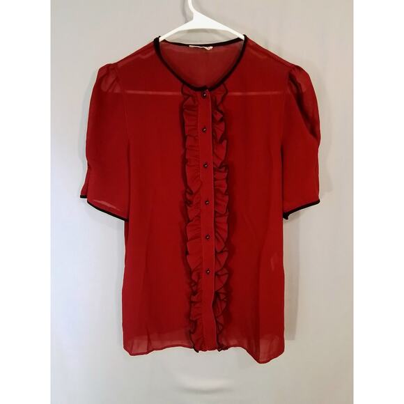 Misty Touch  Vintage, red blouse - Picture 4 of 7